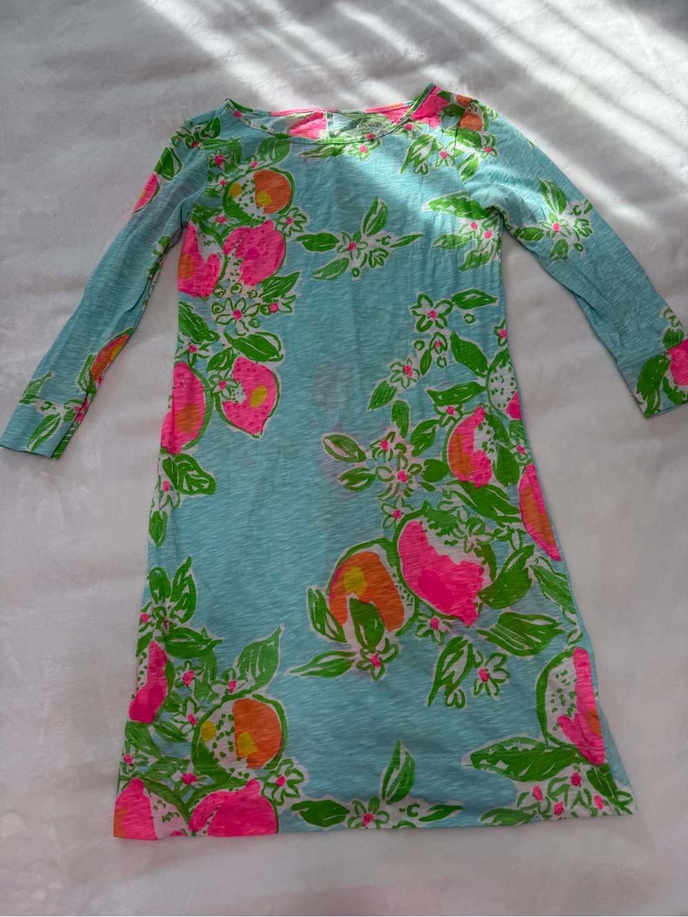 Lilly Pulitzer Marlowe Dress in Poolside Blue Pink Lemonade